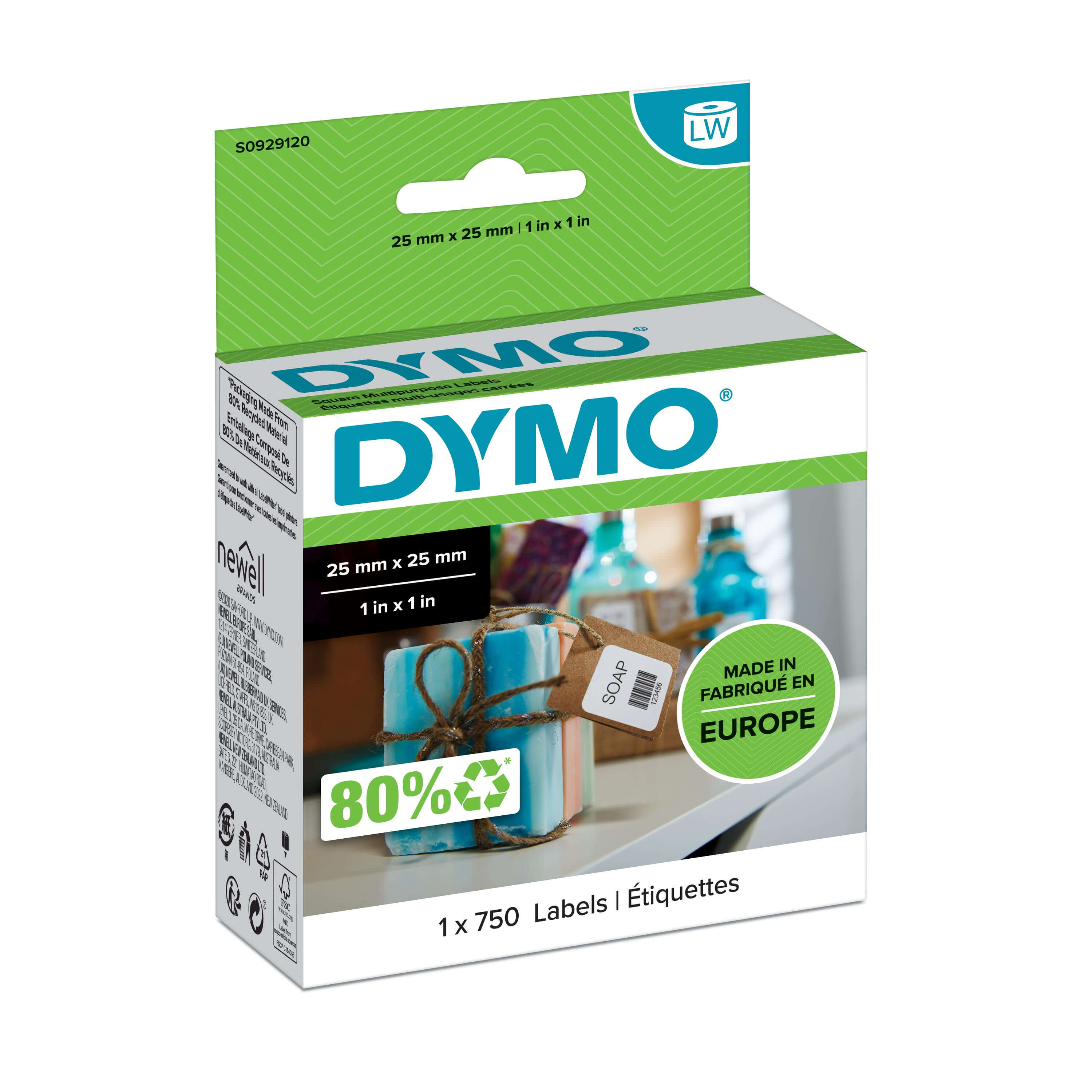 DYMO S0929120 LabelWriter Multipurpose Roll 750 Count